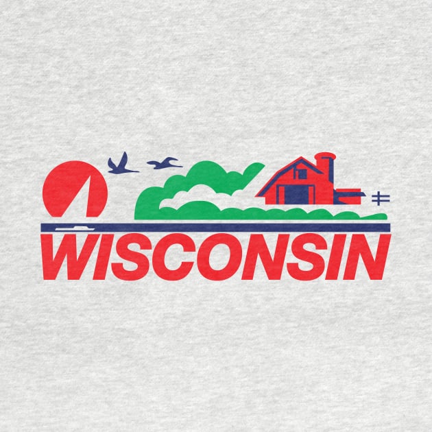 Wisconsin License Plate T-shirt Gift by KevinWillms1